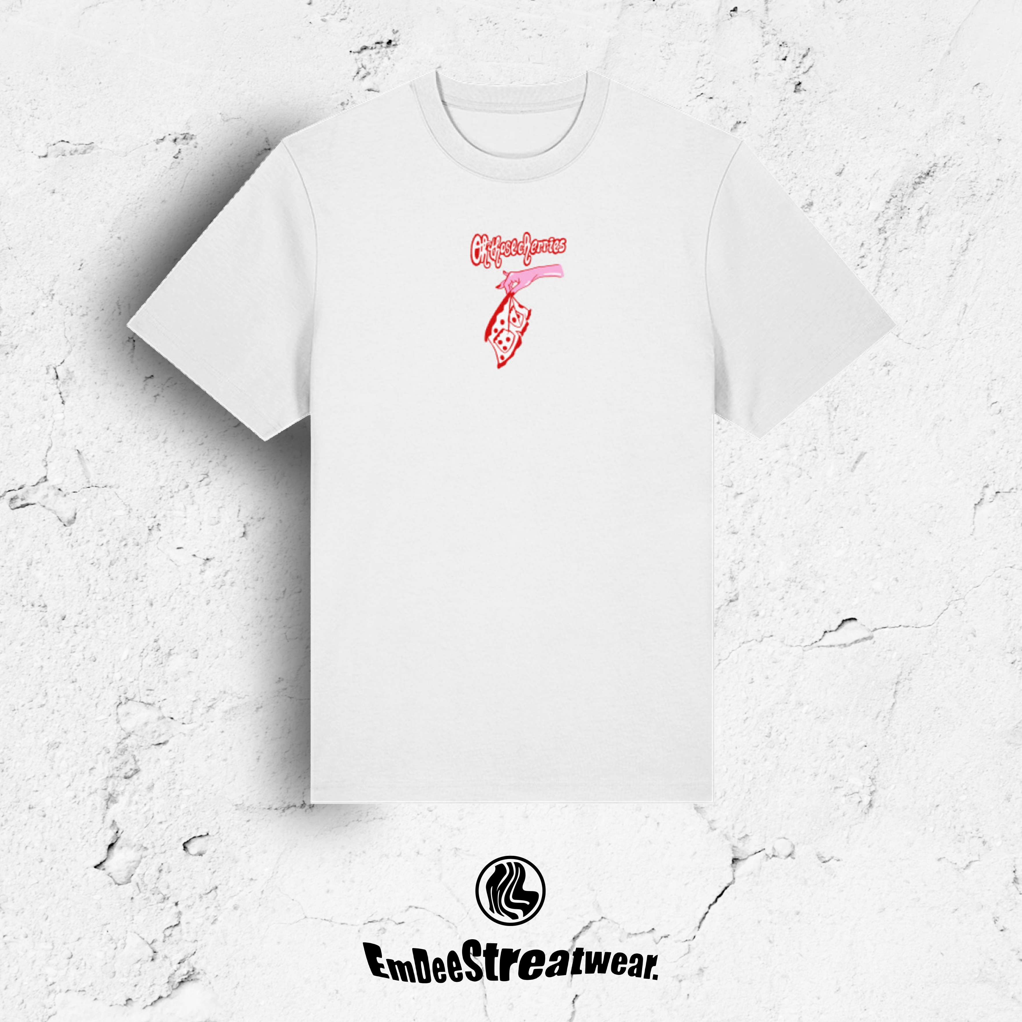 Oh, those Cherries - Organic Oversized Heavyweight T-Shirt - White