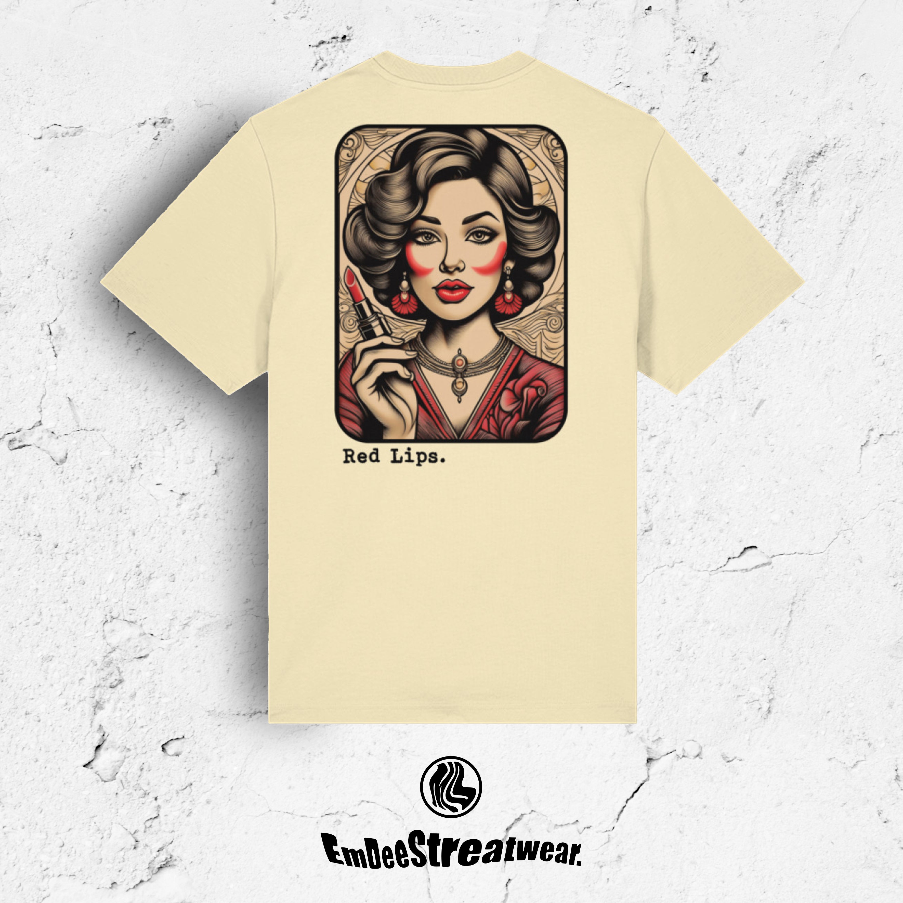 Crimson Lips - Organic Heavyweight T-Shirt