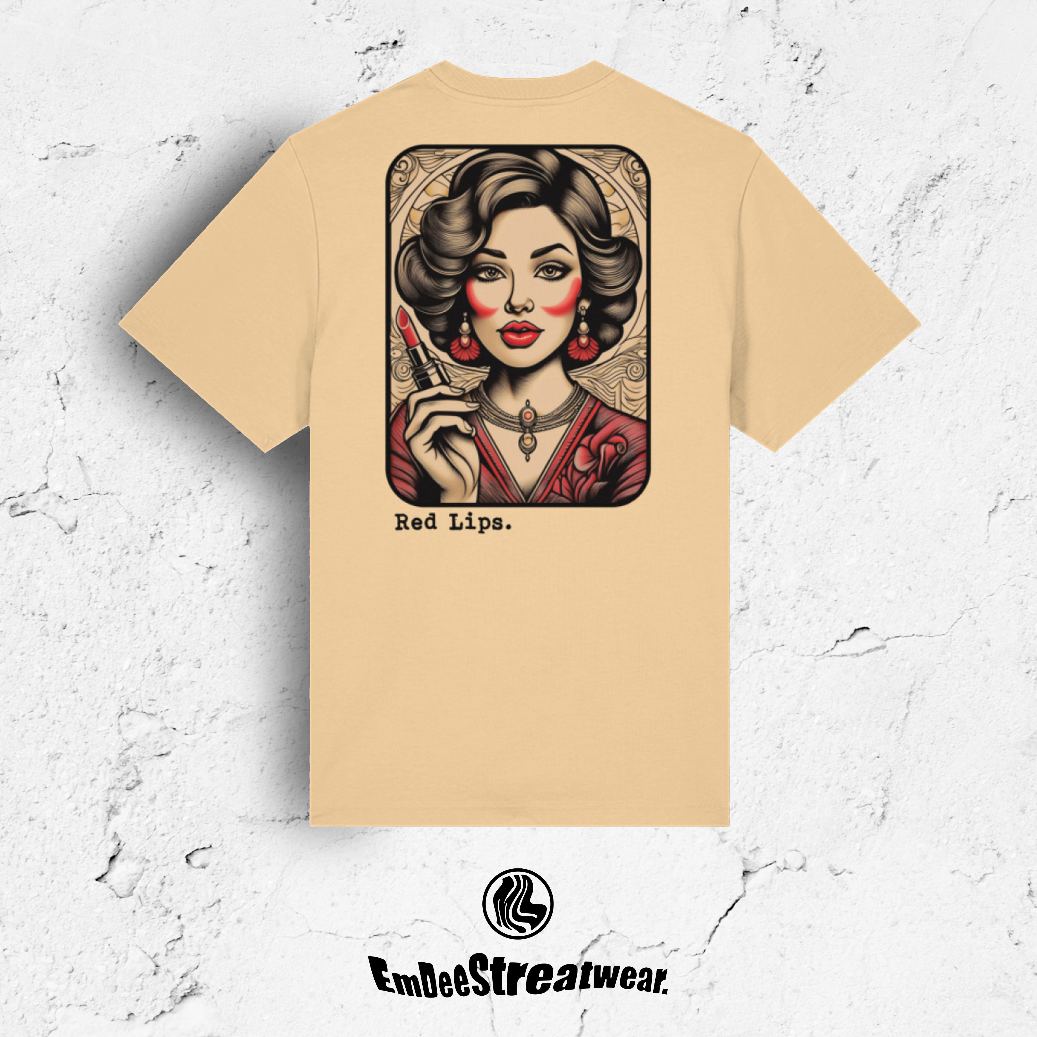 Crimson Lips - Organic Heavyweight T-Shirt