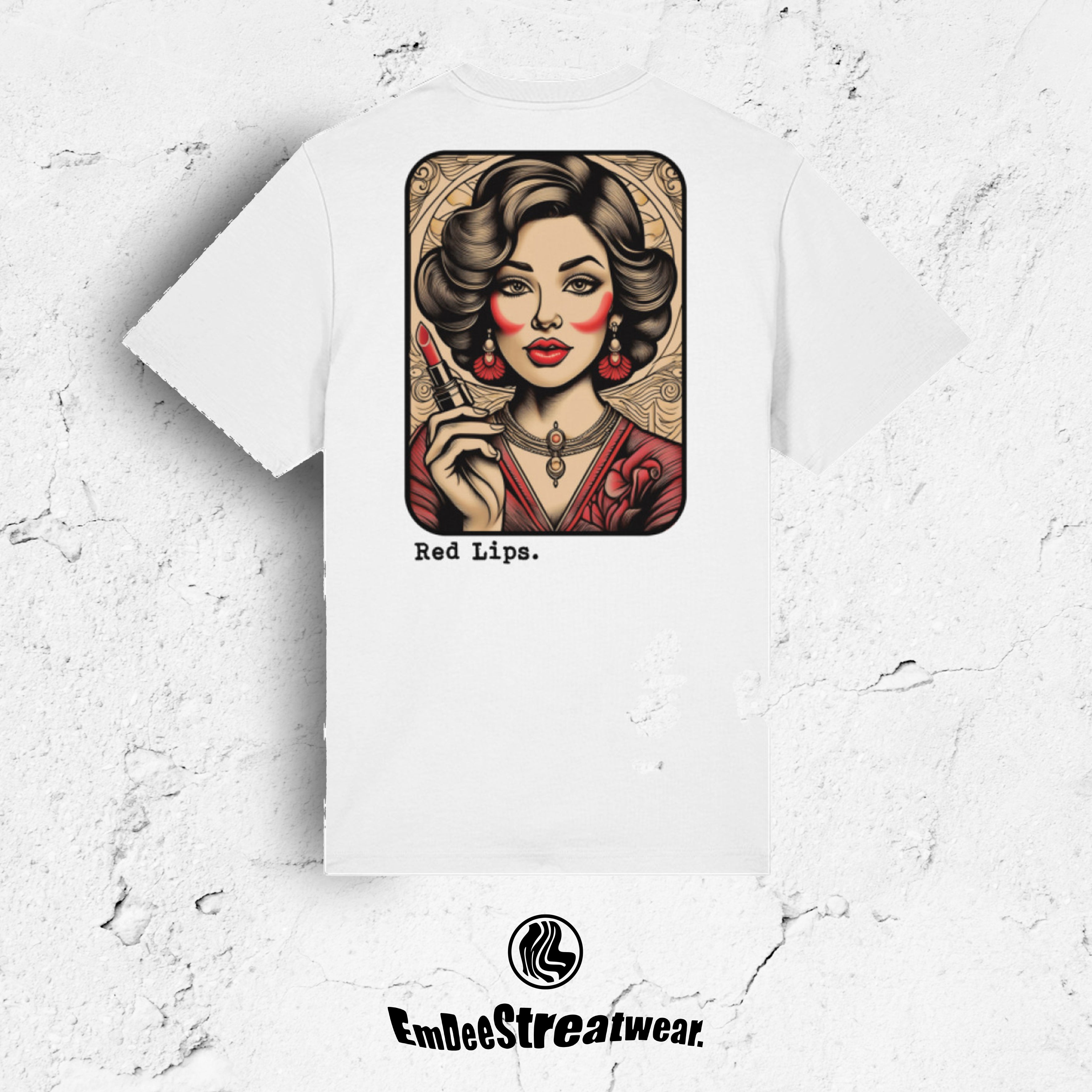 Crimson Lips - Organic Heavyweight T-Shirt