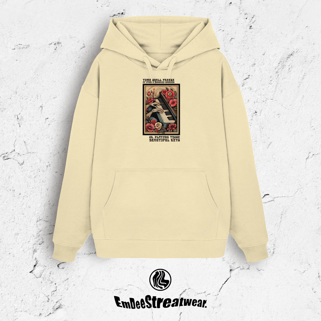 The Piano Player - Unisex Oversized Organic Hoodie