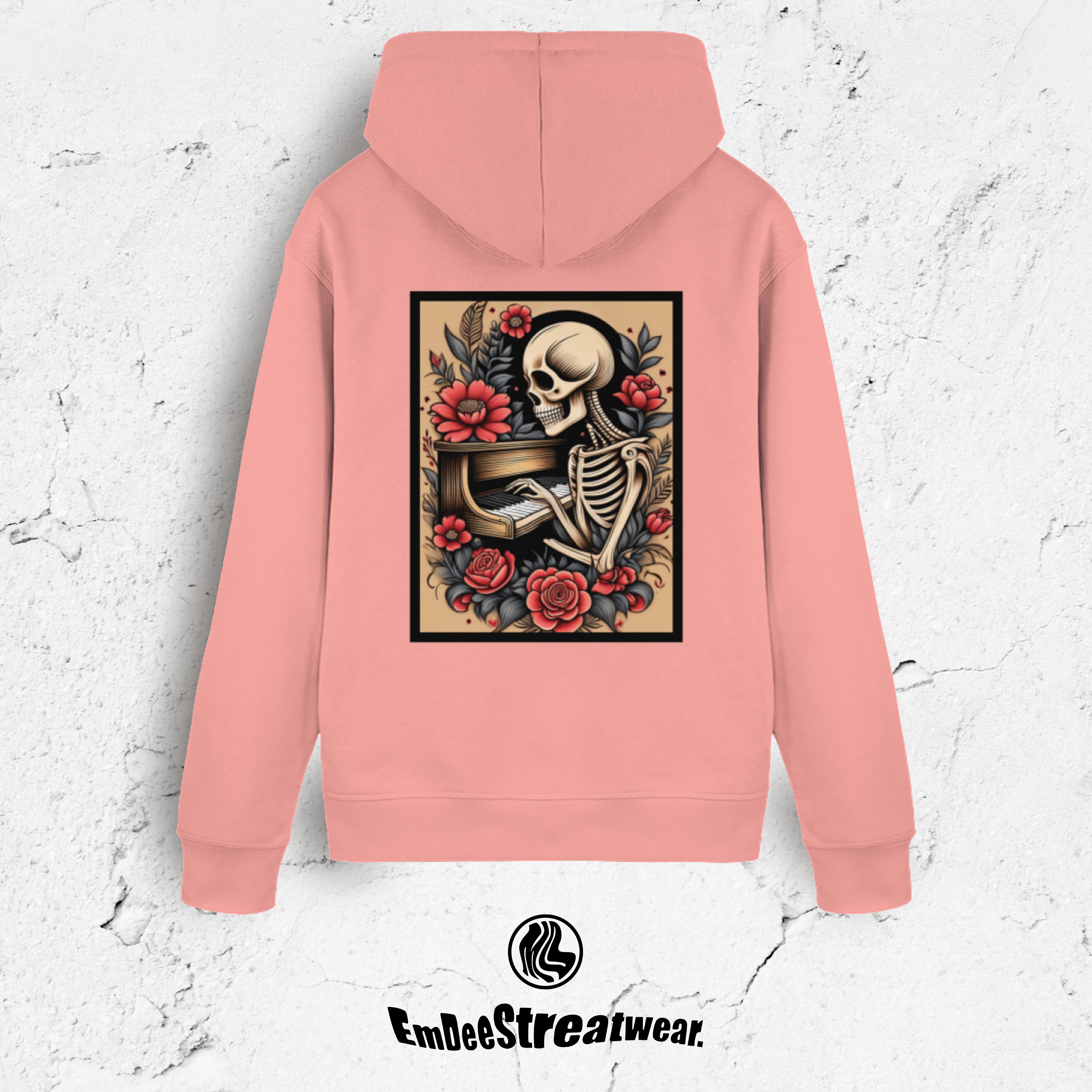 The Piano Player - Unisex Organic Hoodie | Pink