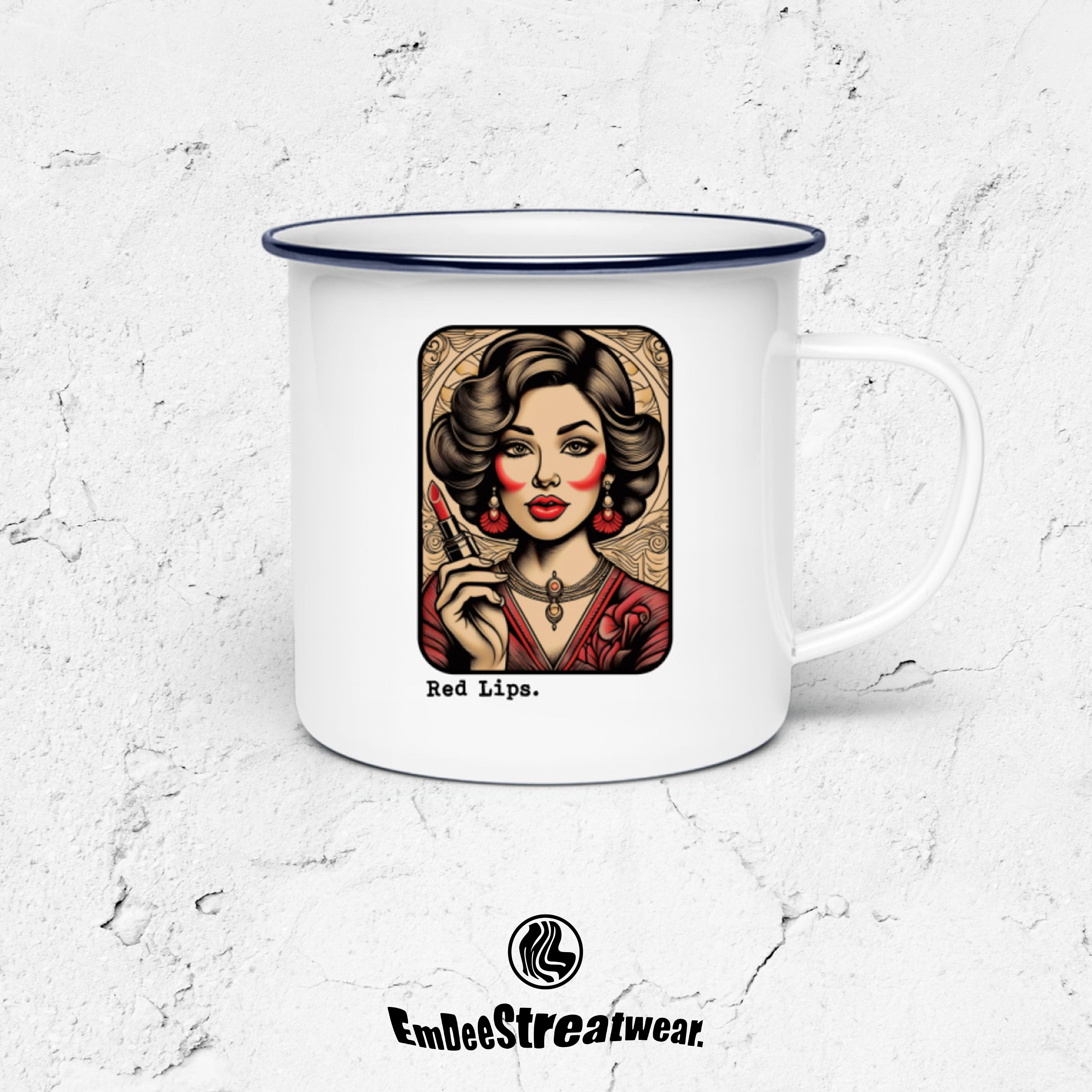 Crimson Lips Mug - Stainless Steel Mug
